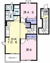 蓮田駅 バス12分  西新宿下車：停歩10分 2階の物件間取画像